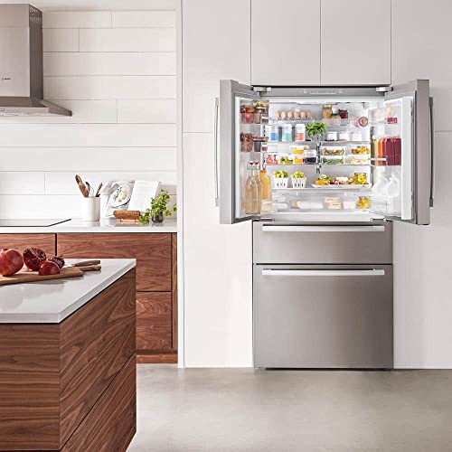 Bosch 800 Series B36CL80SNS 36 Inch Smart Freestanding Counter Depth 4 Door French Door Refrigerator With 20.5 cu. ft. Total Capacity In Stainless Steel (Bar Handle) - View 4 | Fridge.com