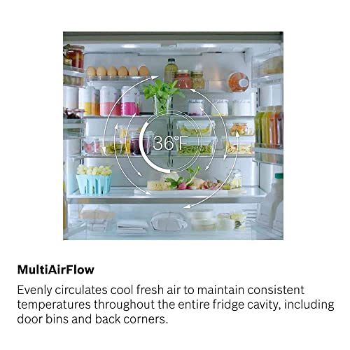 800 Series 36 in. 21 cu. ft. Smart Counter Depth French Door Recessed Handle Refrigerator Stainless Steel, Ice And Water - View 6 | Fridge.com