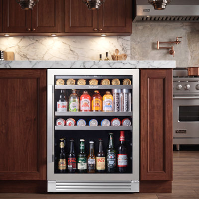Ca'lefort 24'' Built-in Beverage Cooler 140 Cans Refrigerator Beverage Center Beer Cooler | Fridge.com