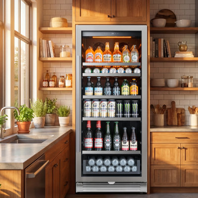 275L Right Swing Door Beverage Refrigerators & Coolers with Quiet Inverter System, UV-Resistant Glass and LED Lighting | Fridge.com