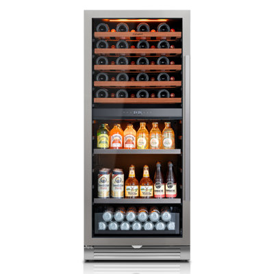 9.7 Cu. Ft. 40-Bottle and 112- Can Dual Zone Beverage and Wine Cooler Built-In or Freestanding Beverage and Wine FridgeQuiet Operation Adjustable She | Fridge.com