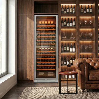 15.1 Cu. Ft. Dual Zone Wine Cooler with 155-Bottle Capacity, Built-In or Freestanding, Left Swing Door, Inverter Compressor | Fridge.com
