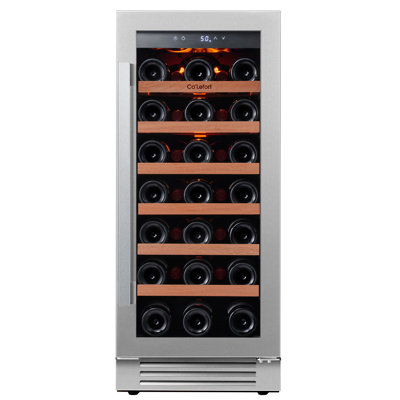 Ca'Lefort 15 in Wine Refrigerator 33 Bottle 40-65 Fast Quiet Cooling Wine Cooler with 3-Color LED Light and UV-Blocking Double Glass | Fridge.com