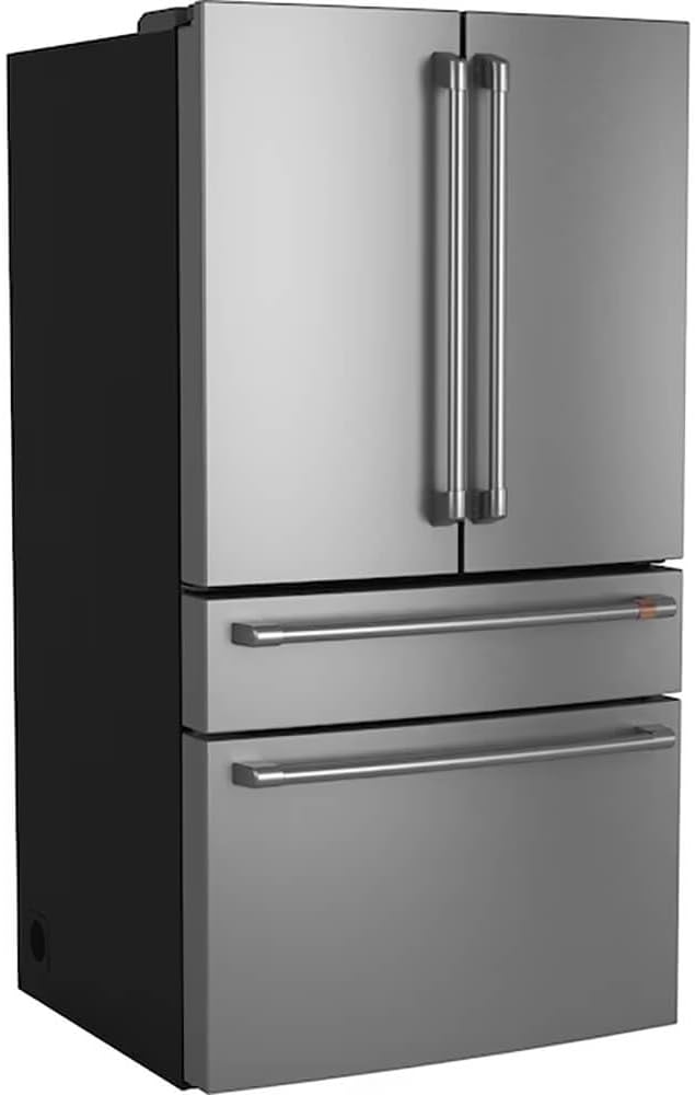 Café CGE29DP 36 Inch Wide 28.7 cu. ft. Energy Star Certified French Door Refrigerator With Dual-Dispense Autofill Pitcher And Convertible Drawer - Stainless Steel/Brushed Stainless - View 2 | Fridge.com