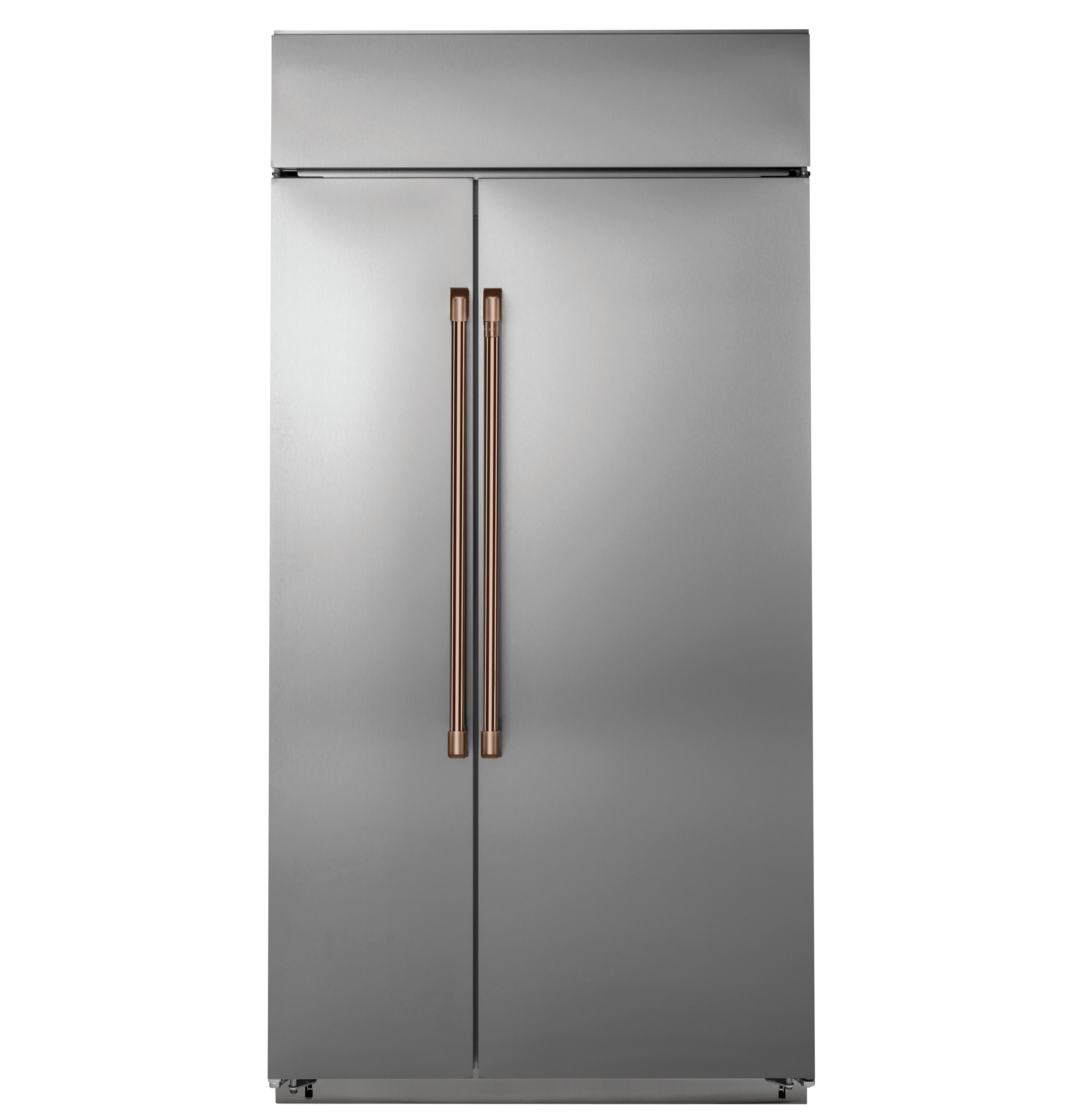 Café - 42 in. Wide 25.2 Cu. Ft. Side-by-Side Built-In Smart Refrigerator with Upfront Temperature Controls - Stainless Steel | Fridge.com