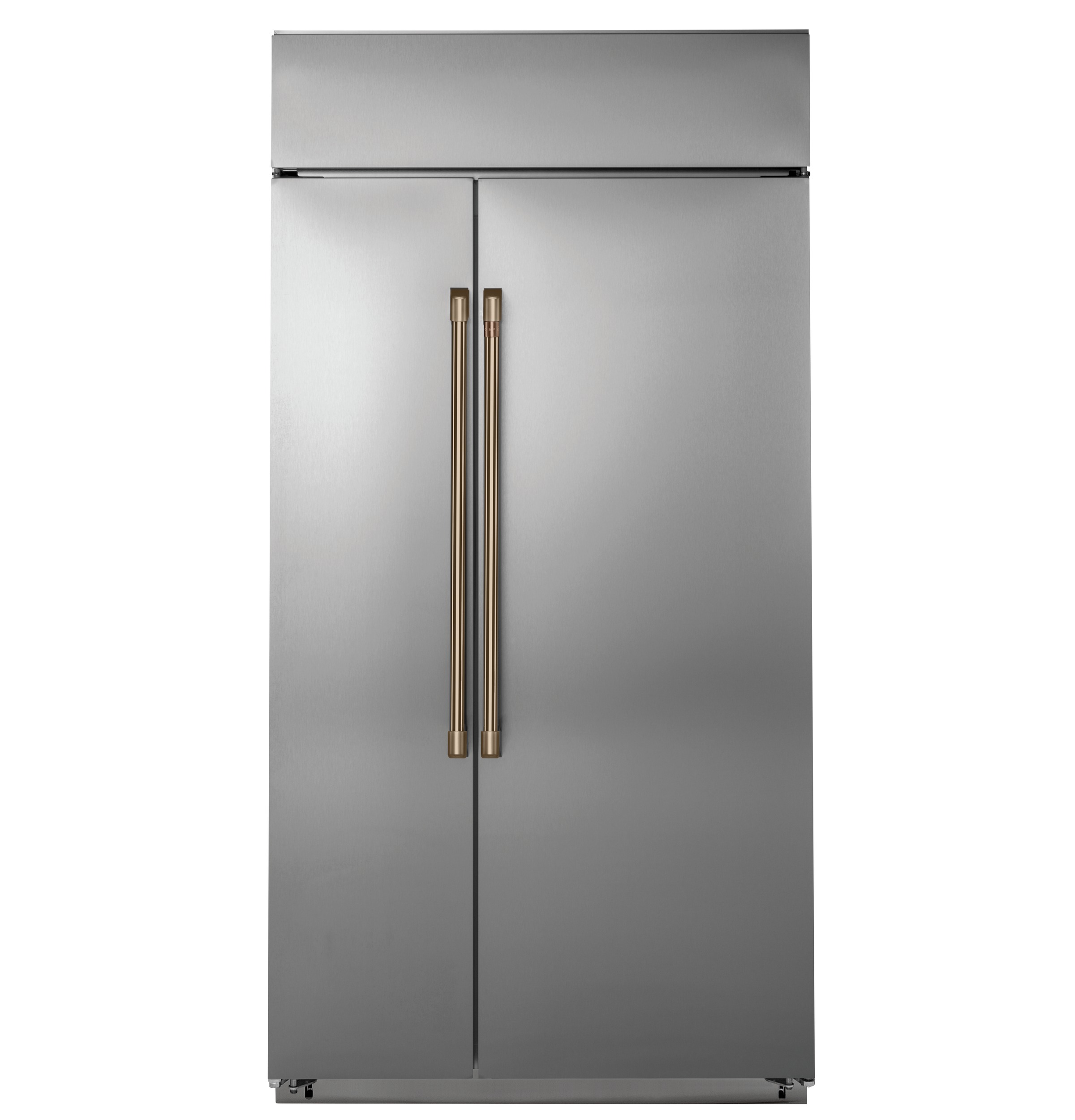 Café - 42 in. Wide 25.2 Cu. Ft. Side-by-Side Built-In Smart Refrigerator with Upfront Temperature Controls - Stainless Steel | Fridge.com