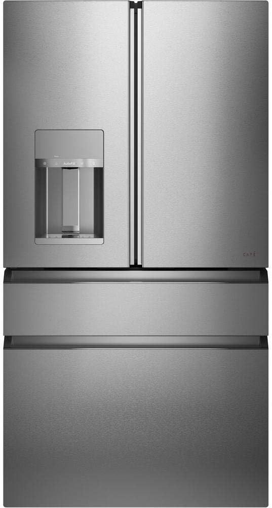 Café CVE28DM5NS5 27.8 cu. ft. Smart 4-Door French Door Refrigerator In Platinum Glass, Energy Star - View 5 | Fridge.com