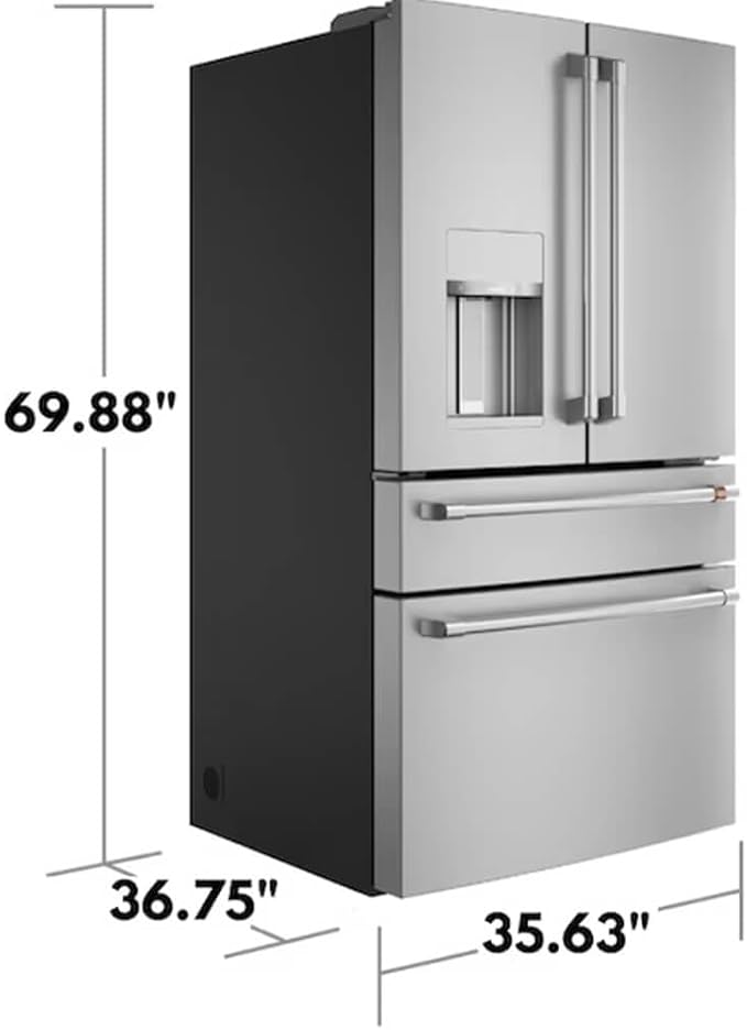 Café CVE28DP2NS1 27.6 cu.ft. Stainless 4-Door French Door Refrigerator Title - View 2 | Fridge.com