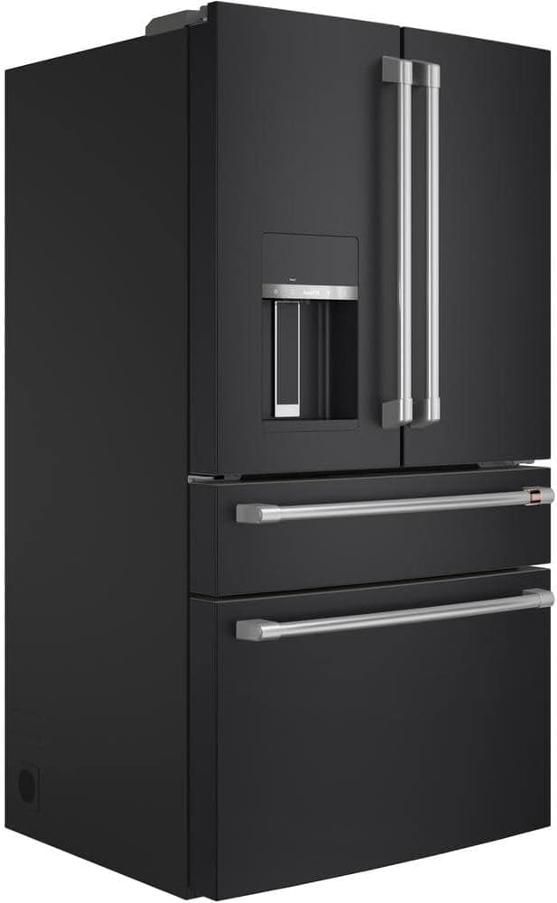 Café CVE28DP3ND1 27.8 cu. ft. Smart 4-Door French Door Refrigerator In Matte Black, Fingerprint Resistant And Energy Star - View 3 | Fridge.com
