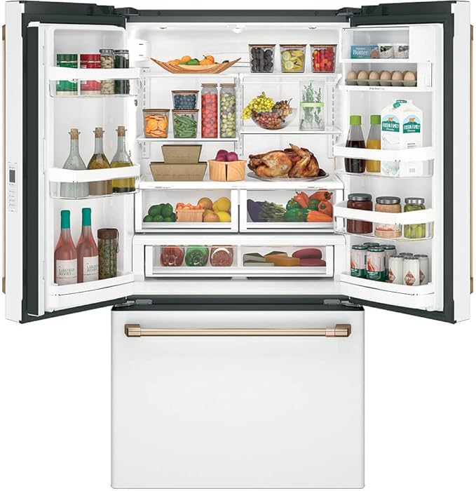 Café CWE23SP4MW2 23.1 cu. ft. Smart French Door Refrigerator In Matte White, Counter Depth And Fingerprint Resistant - View 2 | Fridge.com