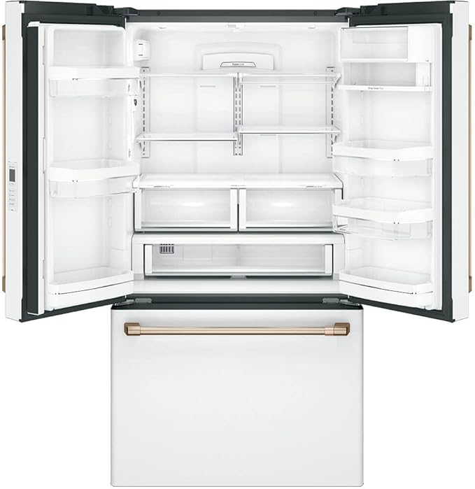 Café CWE23SP4MW2 23.1 cu. ft. Smart French Door Refrigerator In Matte White, Counter Depth And Fingerprint Resistant - View 3 | Fridge.com