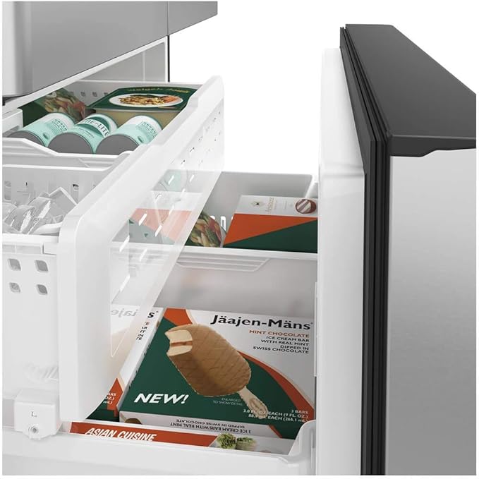 Café CWE23SP4MW2 23.1 cu. ft. Smart French Door Refrigerator In Matte White, Counter Depth And Fingerprint Resistant - View 6 | Fridge.com