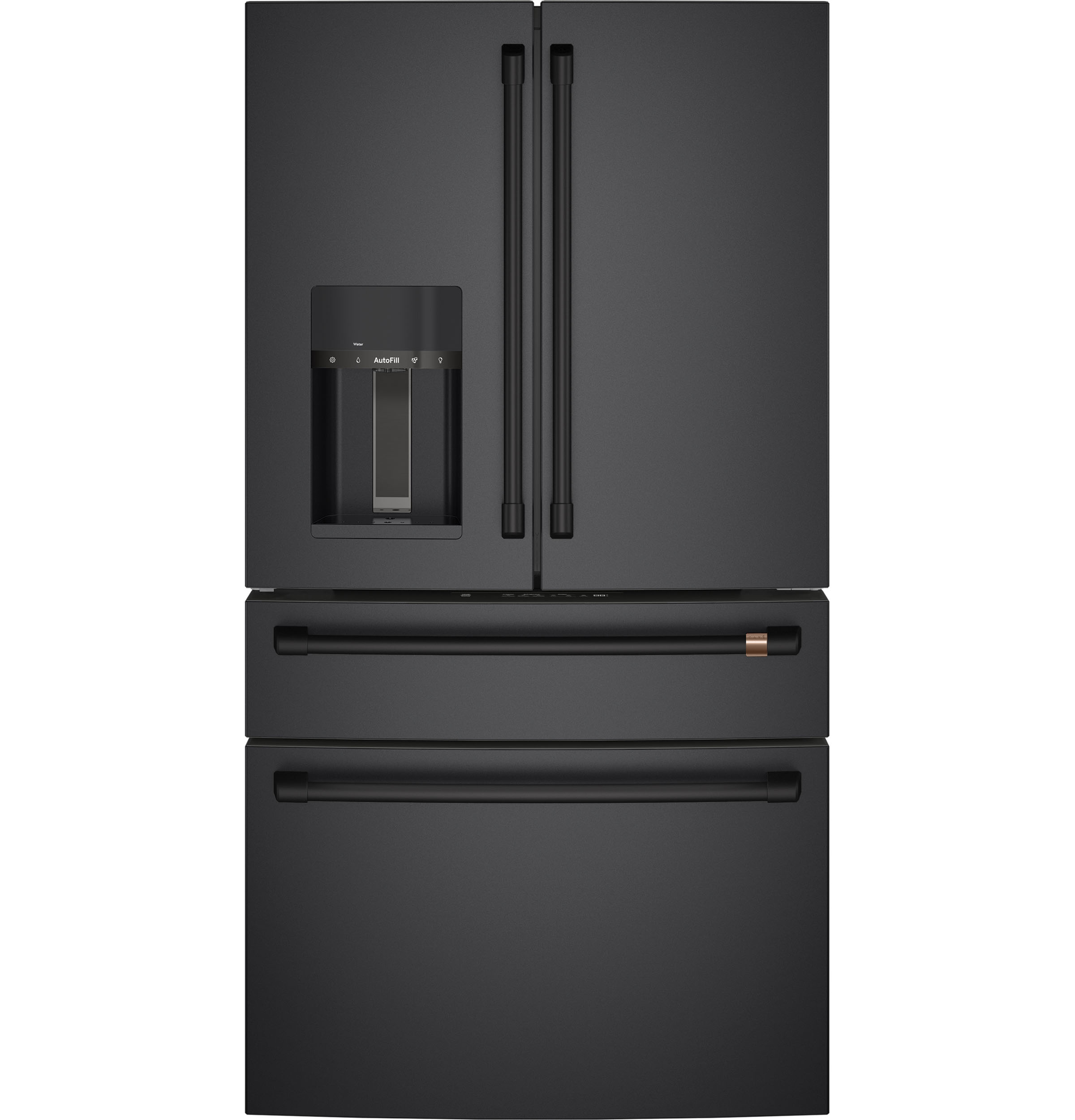 Café́ CXE22DP3PD1 22.3 cu. ft. Matte Black Counter Depth French Door Refrigerator - View 2 | Fridge.com