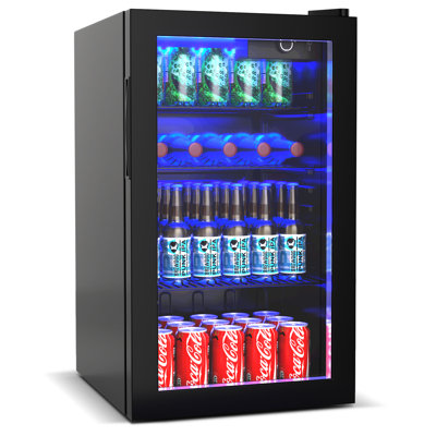 120 Can Beverage Mini Refrigerator With Glass Door | Fridge.com