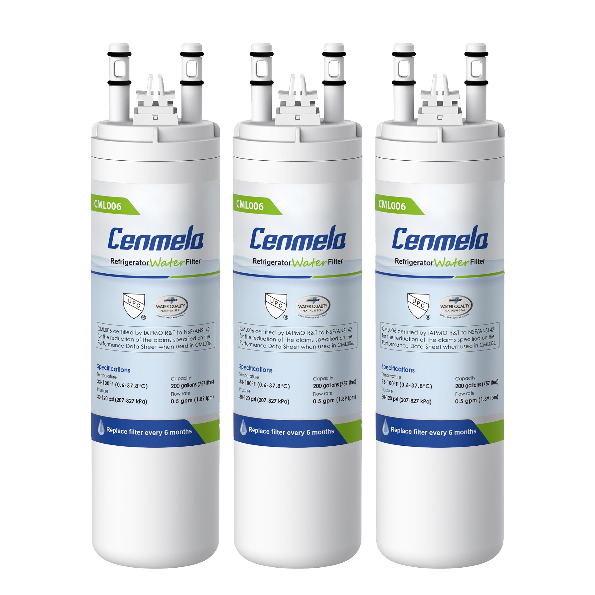 Wf3cb Replacement Water Filter, Compatible With Frigidaire Wf3cb, Pure Source 3, 706465, 242069601, 242086201, 242017800, Wf425, Height 9 Inches, Pack Of 3 - View 1 | Fridge.com