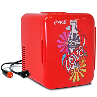 Coca-Cola 6 Can Countertop Mini Fridge, 4L Portable Cooler and Warmer | Fridge.com