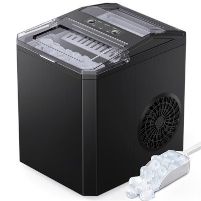 26lbs Countertop Bullet-Shape Ice Maker, 9 Cubes Make In 6 Mins, 2 Sizes Of Bullet Ice - View 1 | Fridge.com