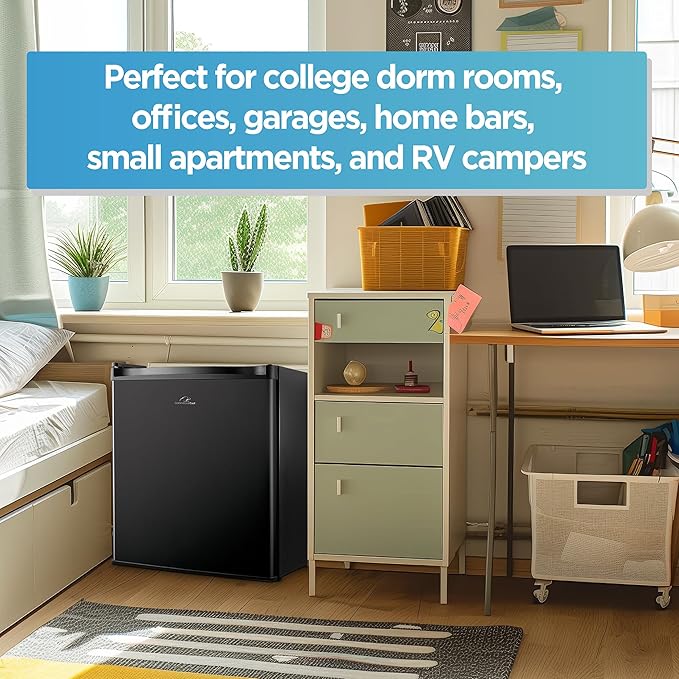 Commercial Cool 1.6 cu. ft. Compact Refrigerator, CCR16B, Black - View 6 | Fridge.com