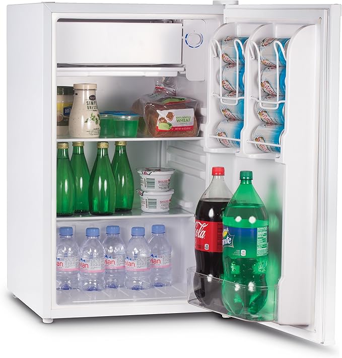 Commercial Cool CCR32W Compact Single Door Refrigerator And Freezer, 3.2 cu. ft. Mini Fridge, White - View 3 | Fridge.com