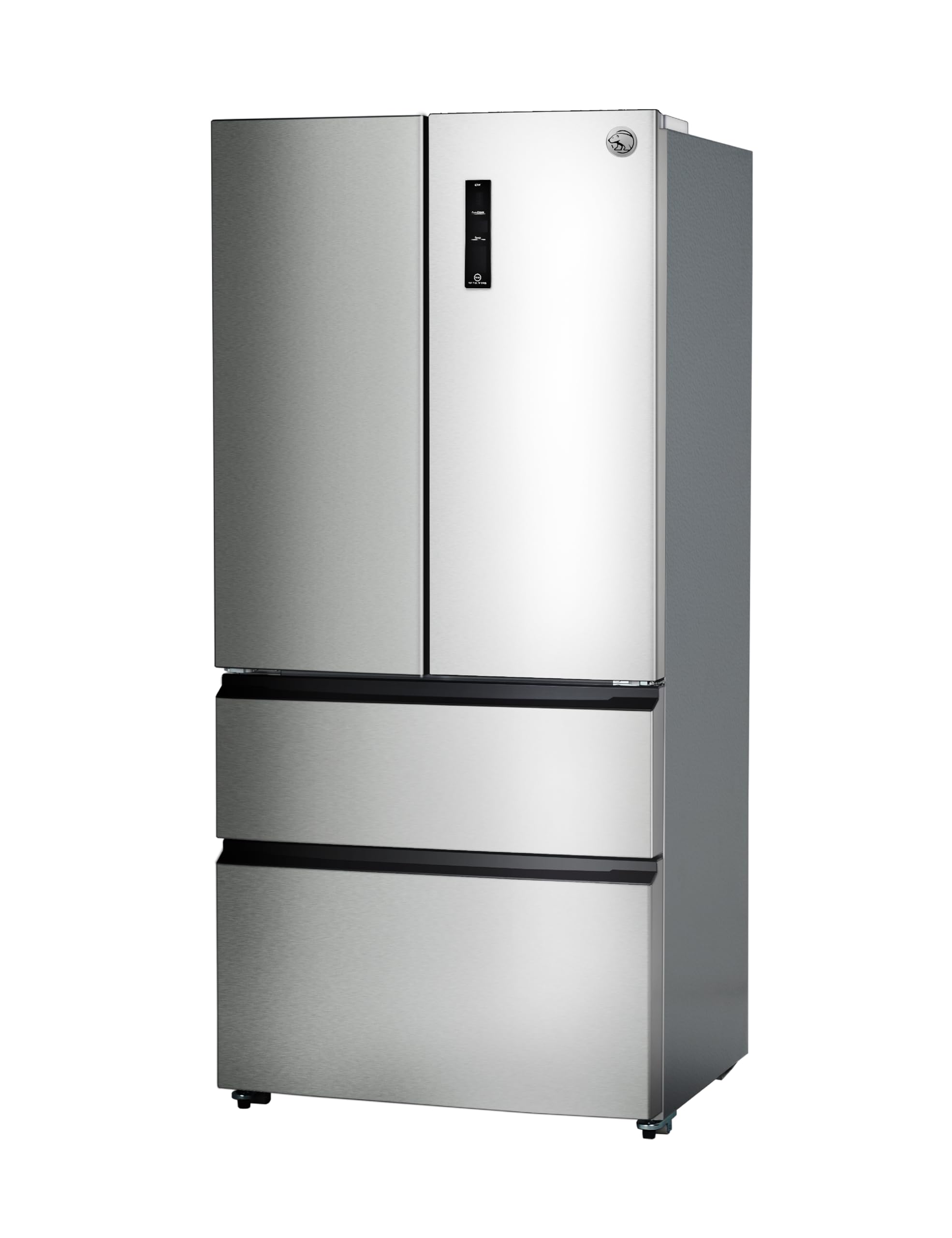 Commercial Cool 18.9 Cu. Ft. French Door Refrigerator, 33 Inch Wide Refrigerator with 2 Bottom Mount Freezer Drawers, Frost Free, LED Lighting, Digital Temperature Control, CCRF1890KS, Stainless Look | Fridge.com
