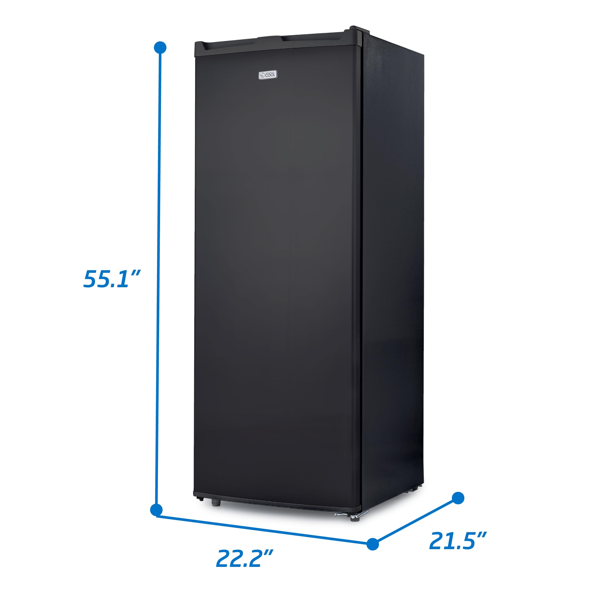 Ccfe Series Commercial Cool Portable 6 cu. ft. Undercounter Upright Freezer With Adjustable Temperature Controls - View 6 | Fridge.com