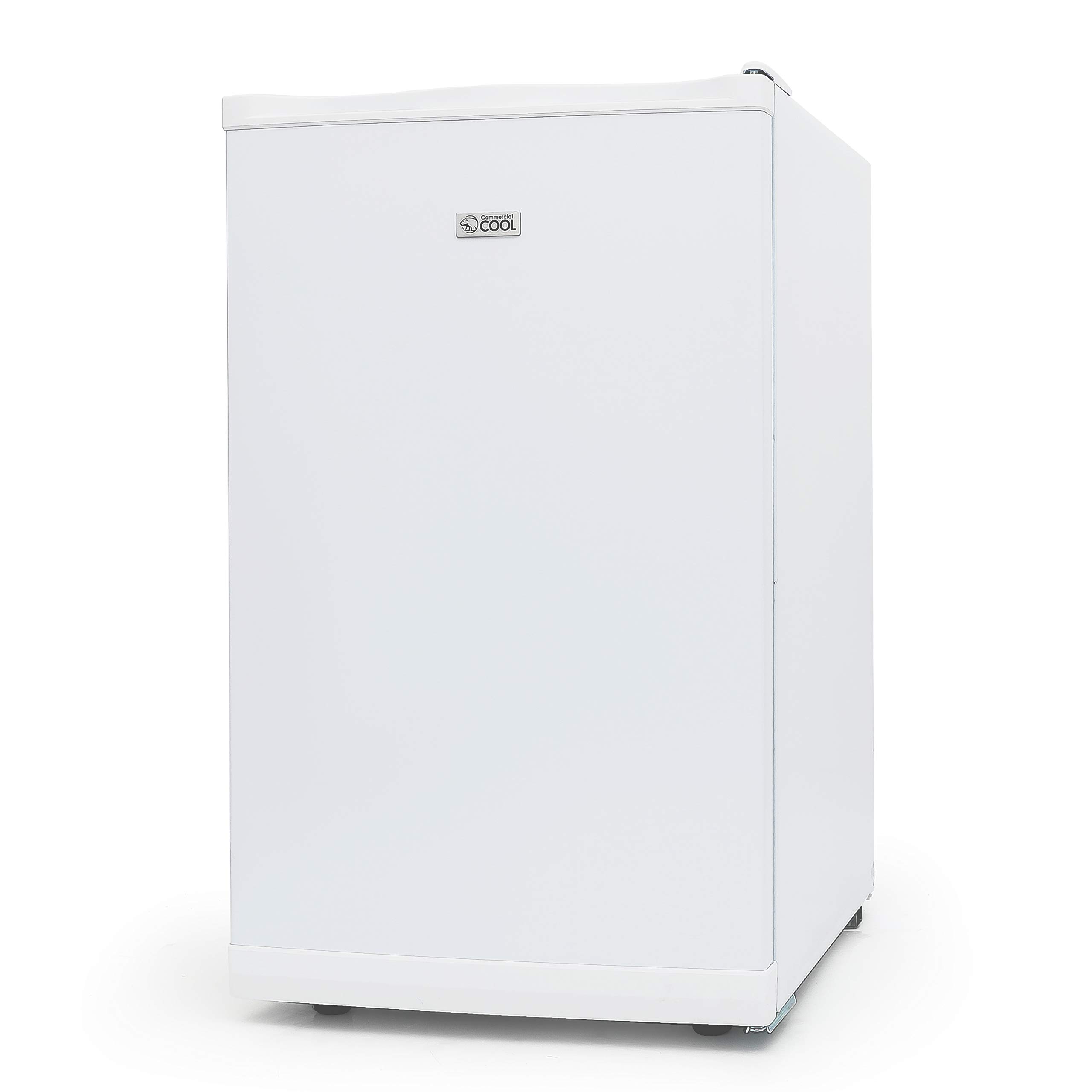 Commercial Cool Upright Freezer, Stand Up Freezer 2.8 Cu Ft with Reversible Door, White | Fridge.com