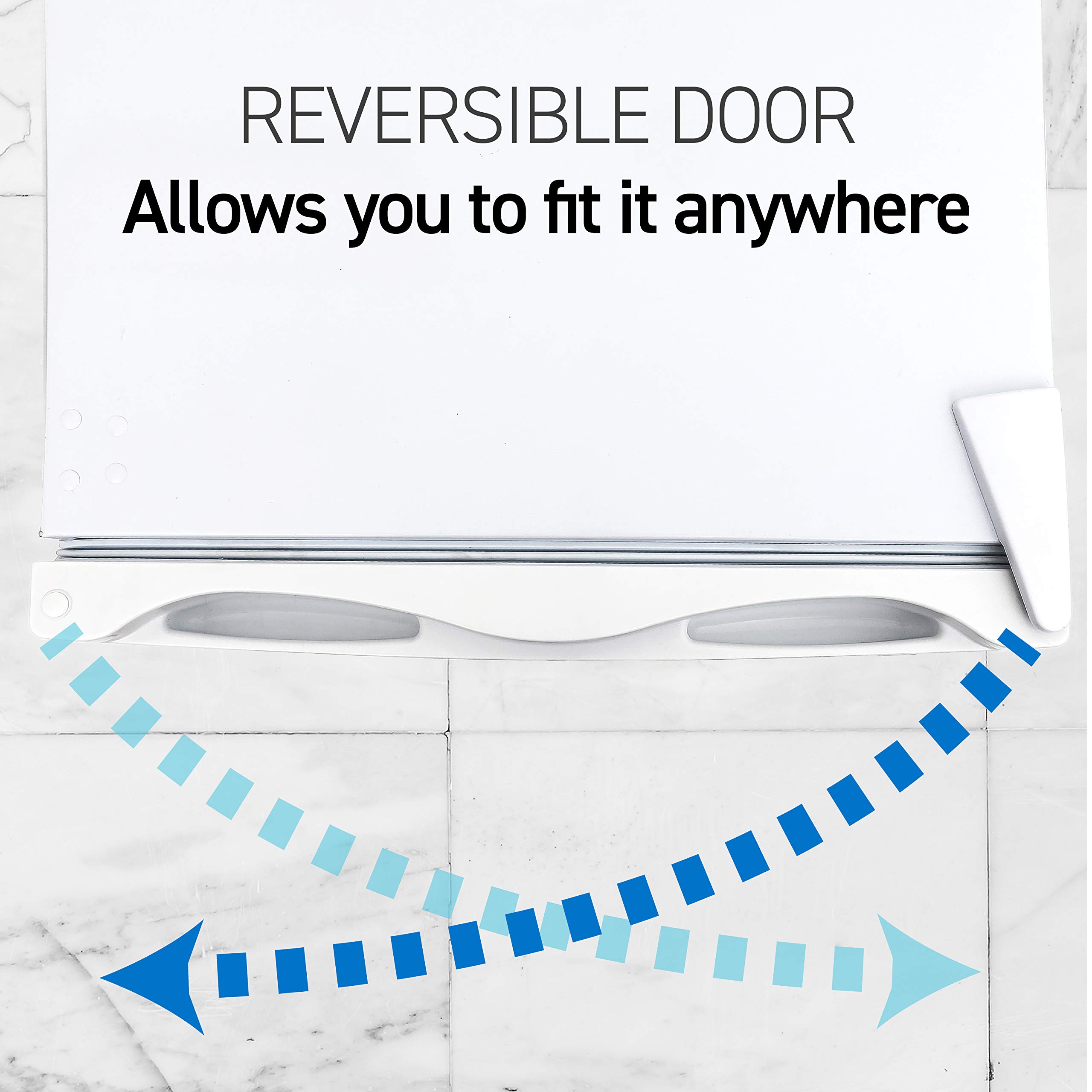 Ccfe Series Commercial Cool Upright Freezer, Stand Up Freezer 2.8 Cu Ft With Reversible Door, White - View 3 | Fridge.com
