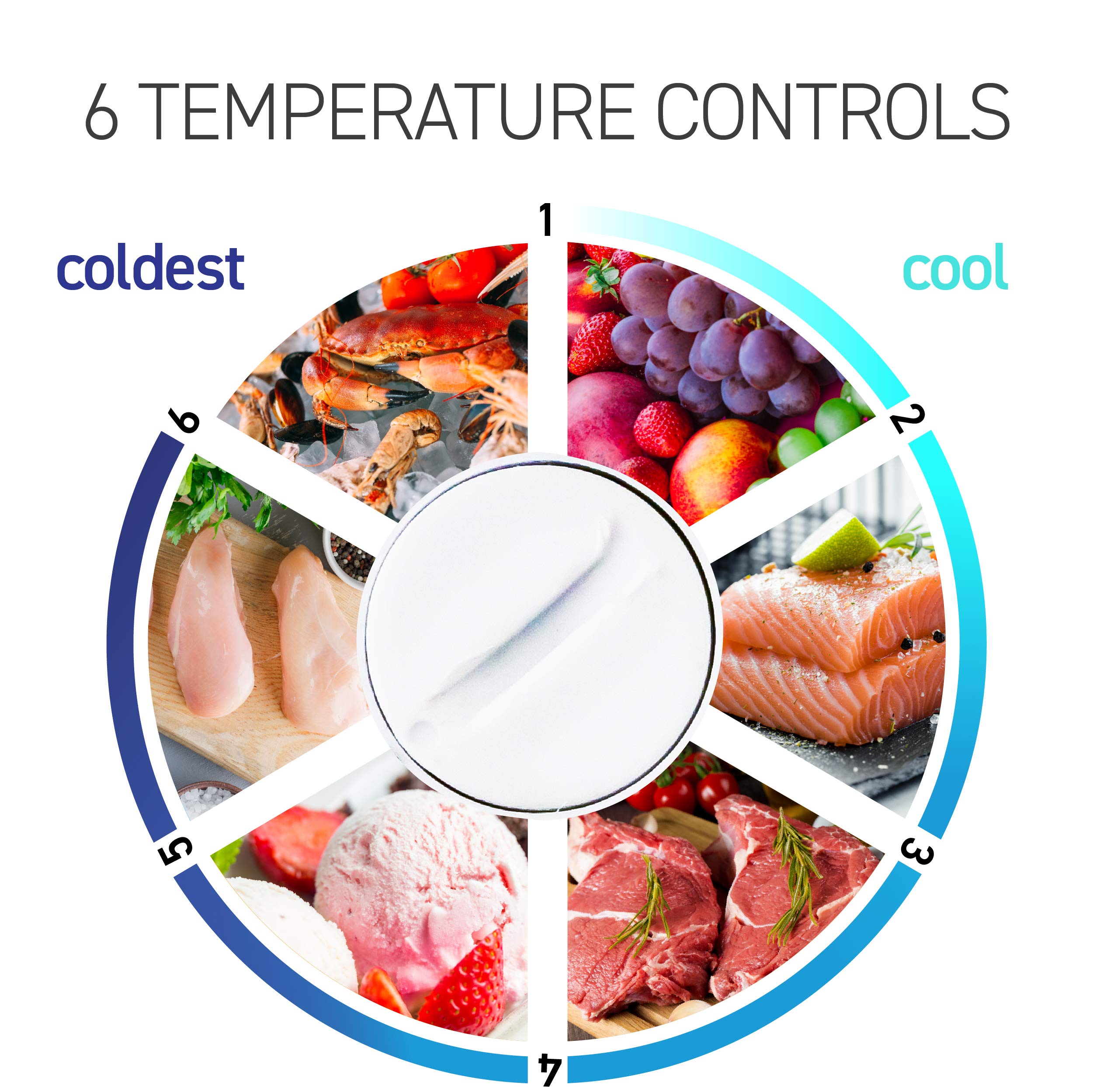 Ccfe Series Commercial Cool Upright Freezer, Stand Up Freezer 2.8 Cu Ft With Reversible Door, White - View 4 | Fridge.com