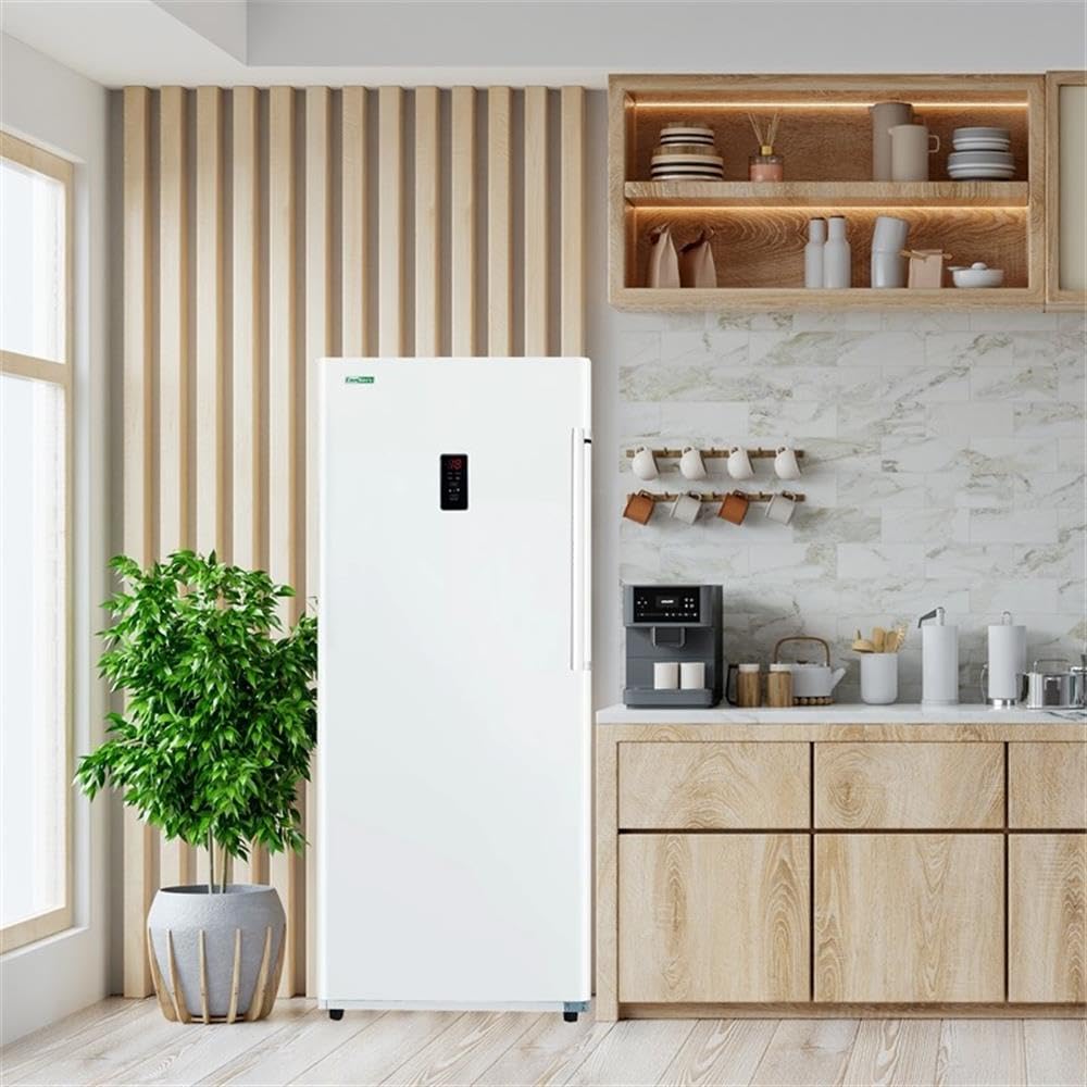 Conserv - 17cf Garage Ready Upright Freezer Convertible Refrigerator 28" Energy Star 110V Reversible - White - View 6 | Fridge.com