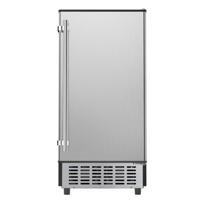 Coolake 15 Inch Commercial Under Counter Ice Maker Machine, 100lbs/day Stainless Steel Built-in Freestanding Ice Maker With 30lbs Storage Bin, Self-cl | Fridge.com