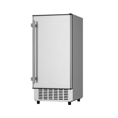 Coolake 15" Under Counter Ice Maker Machine 130 Lbs/day With 30 Lbs Storage In Stainless Steel, Built In Ice Machine For Home Bar Office | Fridge.com