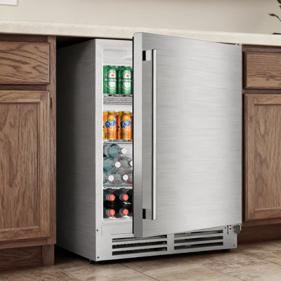 Coolake 24 Inch 180 Cans (12 Oz.) 5.3 Cubic Feet Built-in Or Freestanding Outdoor Refrigerator For Patio | Fridge.com