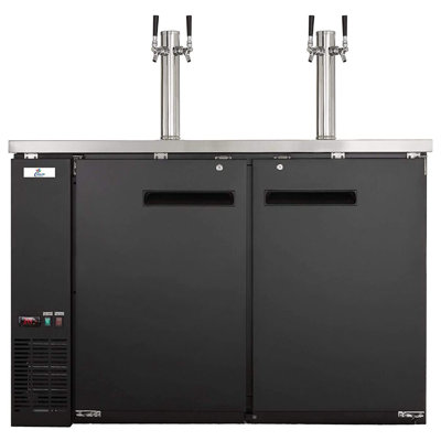 Cooler Depot 5 Cubic Feet Black Dual Tap Half Barrel (Full Size) Freestanding Kegerator with Door Lock and — FIN-0018370 | Fridge.com