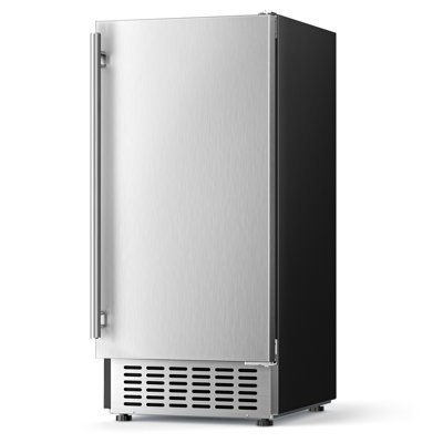 CIM Coolski 15" 80Lbs/24H Stainless Steel Under Counter Built-In Freestanding Ice Maker Machine | Fridge.com