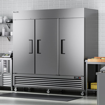 Coolski Commercial Freezer 3 Doors, 82 Inch Reach-in Upright Freezer For Restaurants Bars Bakeries Stores Garages, -13 To -5 Temp Control 72 Cu.ft Au | Fridge.com