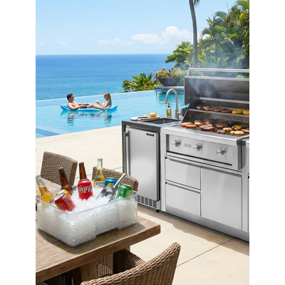 Coolski 15 In. 100lbs/24h Commercial Nugget Ice Maker In Silver, Bulit-in/freestanding, Auto-cleaning | Fridge.com