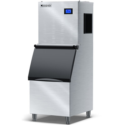 Coolski Commercial Ice Machine 300 Lb. Daliy Production, 22 Inch Wide Industrial Ice Maker with Storage Bin, Fast Ice Making Stainless Steel ETL Certi | Fridge.com