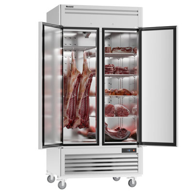 Coolski 40 in. 35 cu. ft. Auto / Cycle Defrost Commercial Freezer Reach in 2 Door Upright Freezer in Stainless Steel | Fridge.com