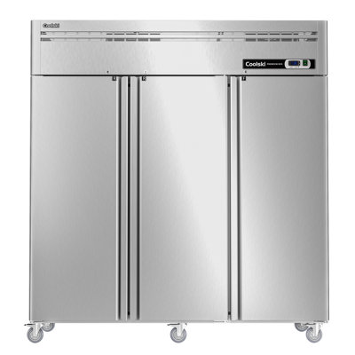 CMR Coolski 72" W Commercial Refrigerator 3 Door, 54 Cu.ft 3 Section Stainless Steel Solid Door Upright Reach In Refrigerator — FIN-0019234 | Fridge.com