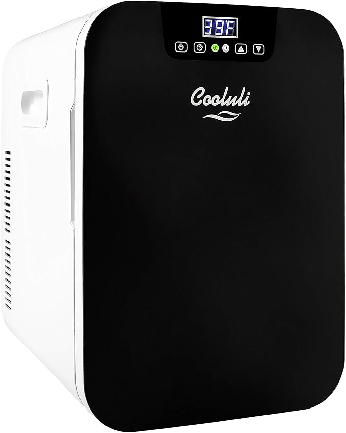 Cooluli 20 Liter Mini Fridge With Temperature Control - Black - View 2 | Fridge.com