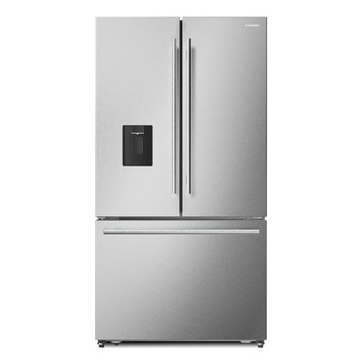Cosmo 22.4 cu. ft. 3-Door French Door Refrigerator with Water Dispenser and Automatic Ice Maker in Stainless Steel, Counter Depth | Fridge.com