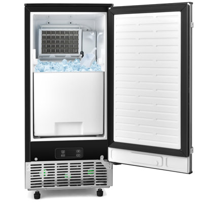 Costway 80 Lb. Daily Production Cube Clear Ice Built-In Ice Maker | Fridge.com