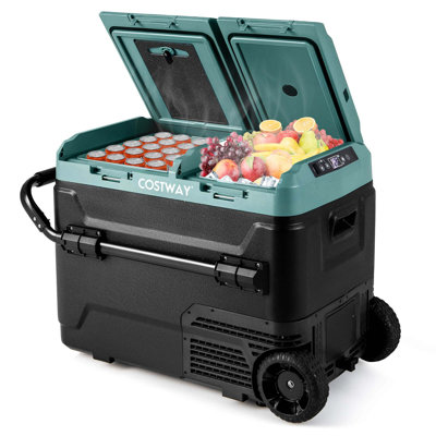 Costway Dual Zone 12v Car Refrigerator 53qt Portable Compressor Fridge Freezer — FIN-0019244 | Fridge.com