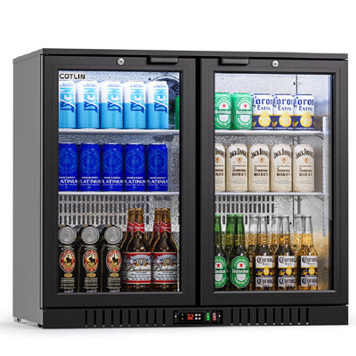 Cotlin 36" W 7.4 Cubic Feet Beverage Refrigerator And Cooler - 192 Cans Capacity Drink Fridge With Glass Door | Fridge.com