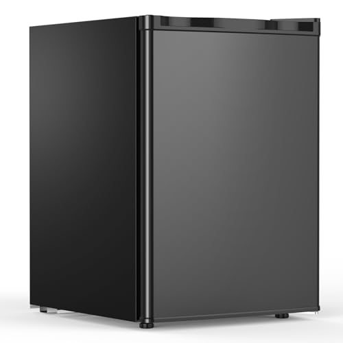 COWSAR 2.6 Cu.Ft Mini Fridge with Freezer, Single-Door Compact Refrigerator, 7 Settings Temperature Adjustable, 2 Removable Shelves, Commercial Small fridge for Bedroom, Office, Kitchen, Dorm, Black | Fridge.com