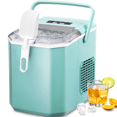 Countertop Ice Maker, Portable Ice Machine Produces 26 Lbs Per Day with 2 Ice Sizes, Self-Cleaning — Cowsar, model ZCO5822G-GREEN