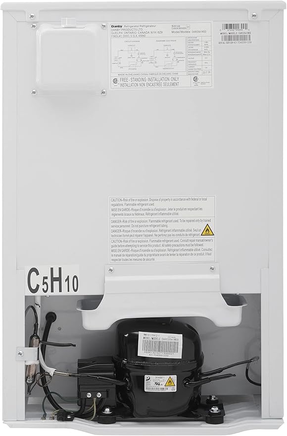 Danby Designer Dar026a1wdd-6 2.6 Cu.Ft. Mini Fridge, Compact Refrigerator For Bedroom, Office, Bar, Countertop, E-Star Rated In White - View 2 | Fridge.com