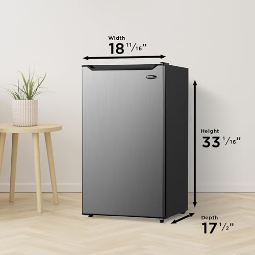 Danby Dar032b2slm 3.2 Cu. Ft. Compact Refrigerator - Stainless Steel - View 3 | Fridge.com
