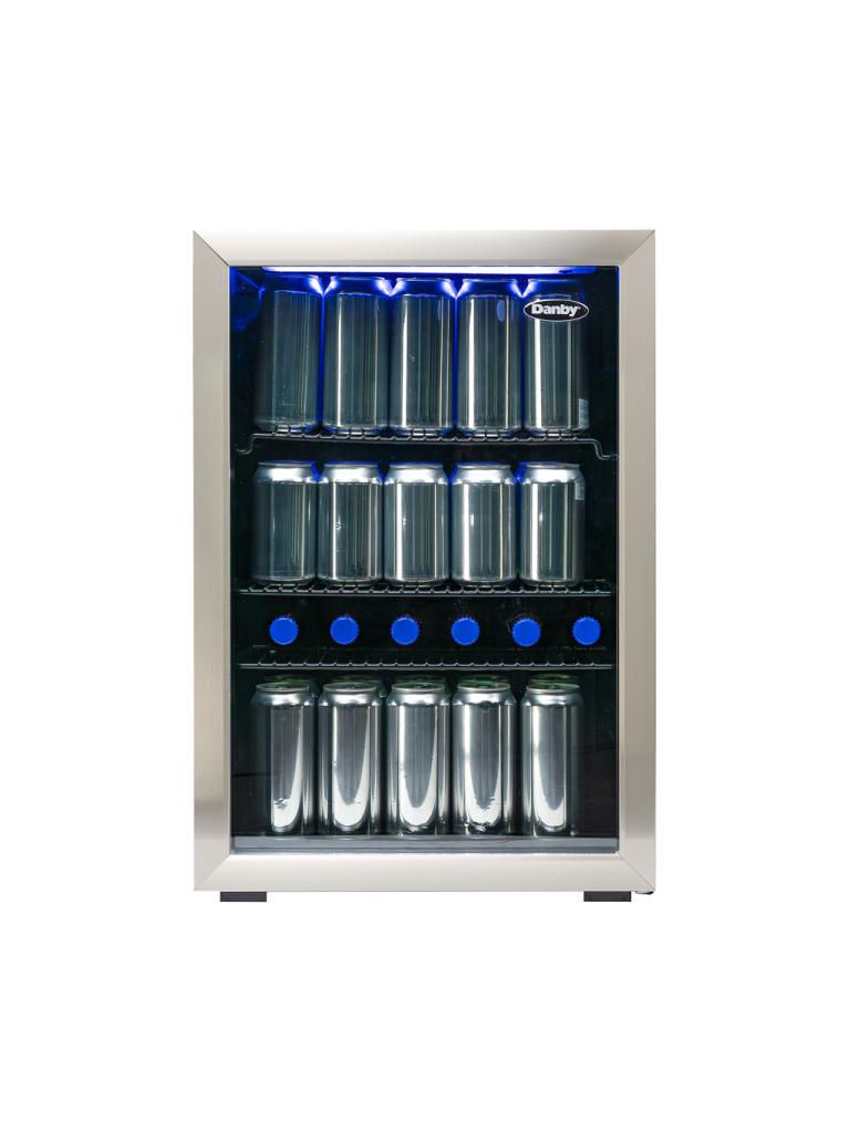 Danby 17.5'' W Freestanding 95 Cans (12 oz.) 2.6 Cubic Feet Beverage Cooler With Reversible Glass Door - View 3 | Fridge.com