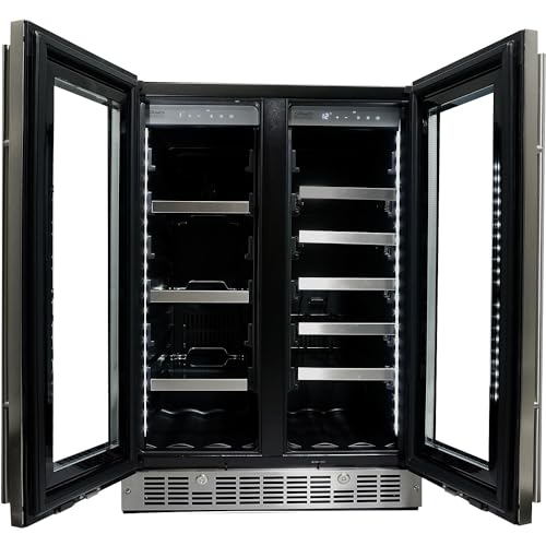 Danby Silhouette Lorraine 24" Stainless Steel French Door Beverage Center - View 3 | Fridge.com